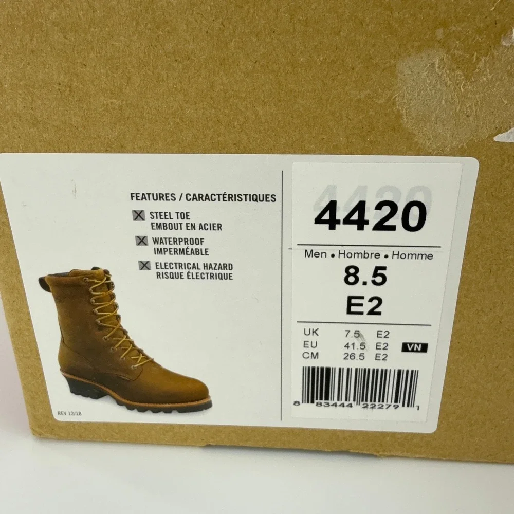 Red Wing 4420 LoggerMax Boots Mens 8.5 E2 Steel Toe Waterproof Vibram NIB